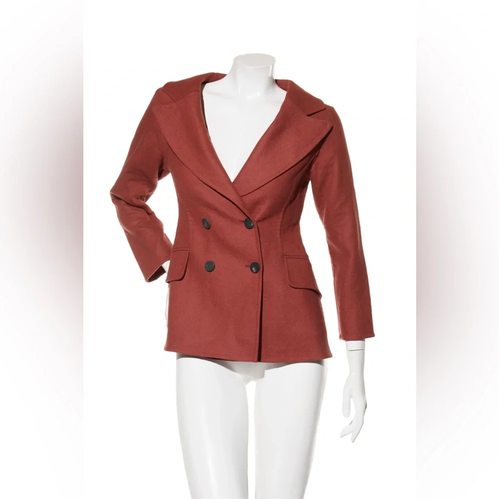 Dior Rust Wool & Rabbit Hair Jacket (FR 36 / US 4)